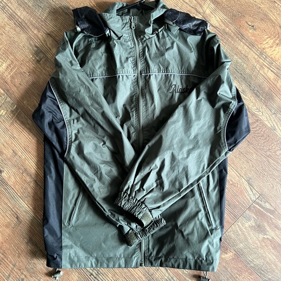 PacBlue Other - Green and Black Windbreaker Jacket and Pants Set